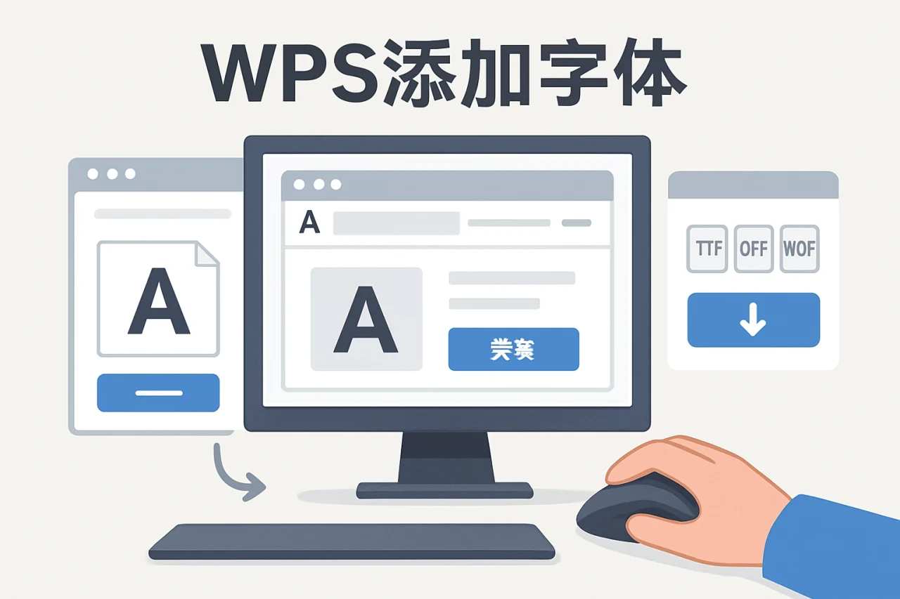 wps添加字体