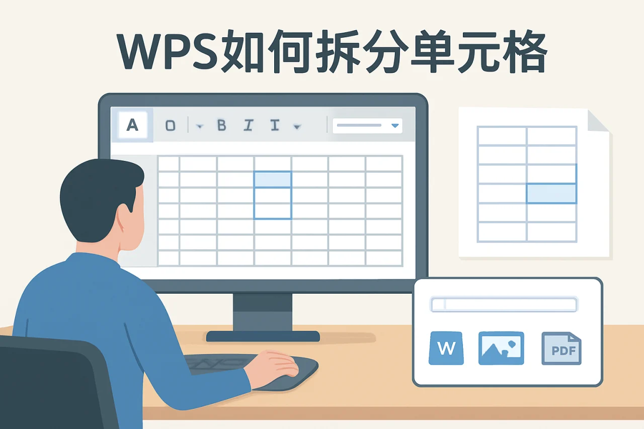 wps如何拆分单元格